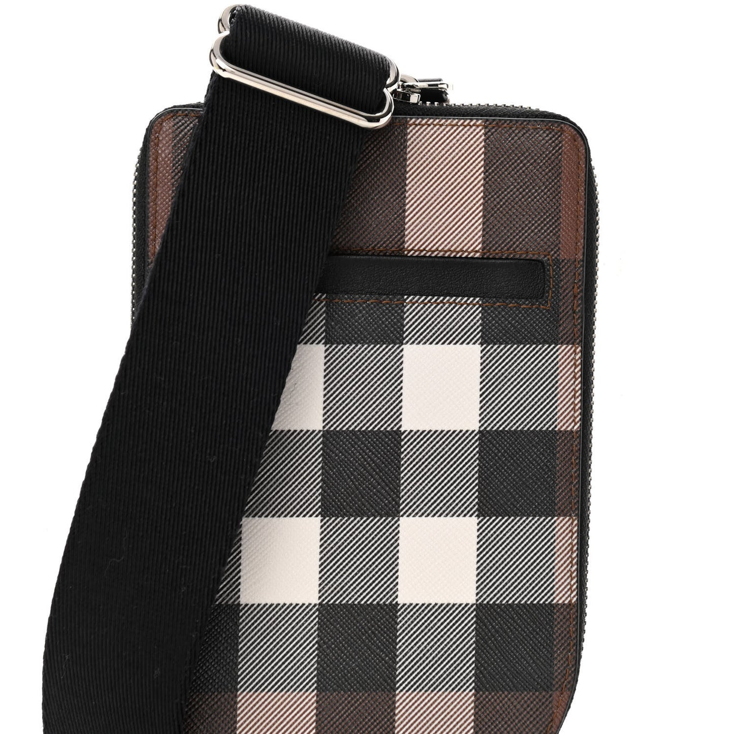 E-Canvas Giant Check Pouch Dark Birch