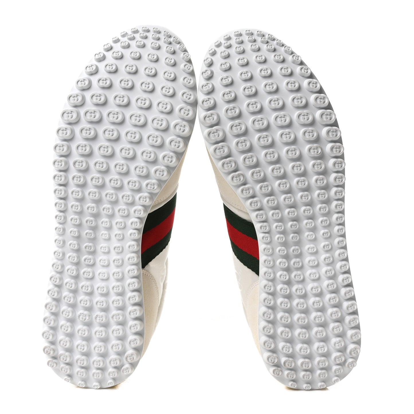 Suede Calfskin Mens Re-Web Sneakers 8 White