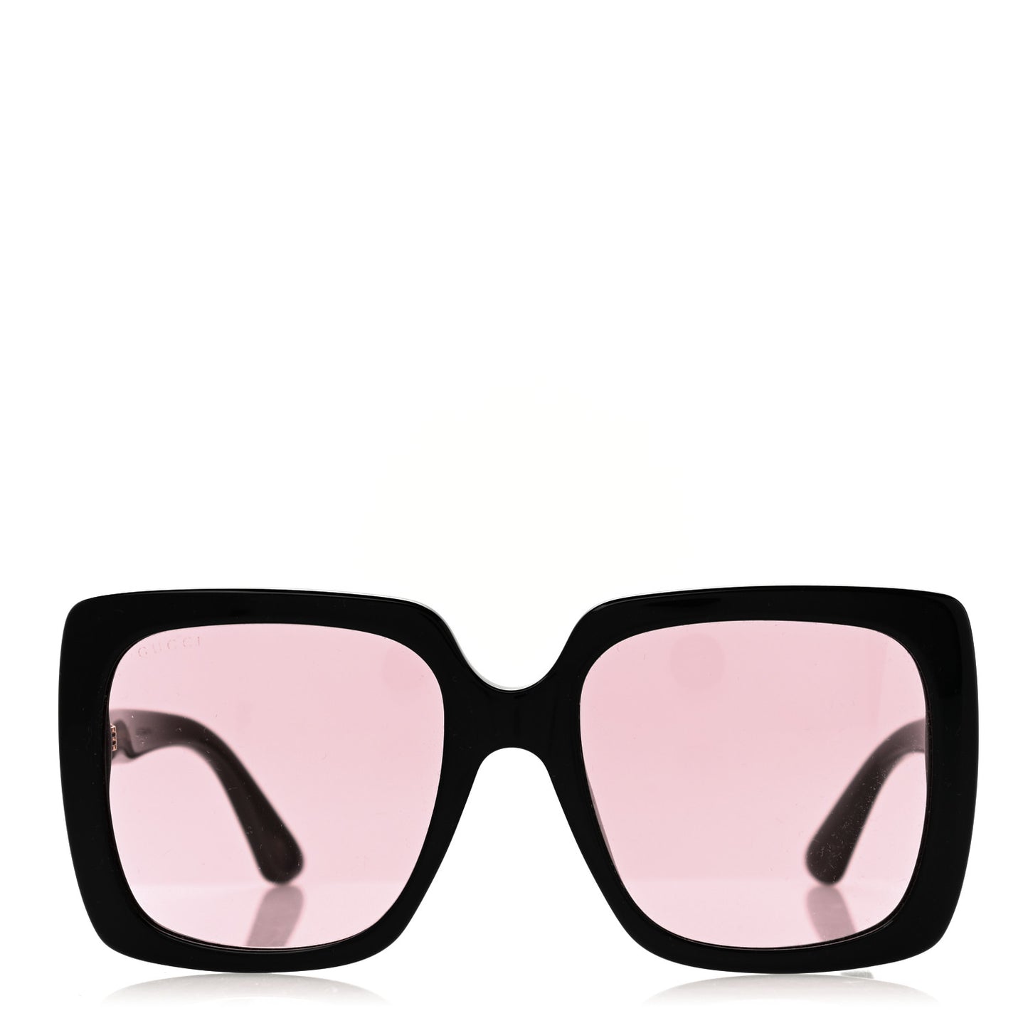 Crystal Square Frame GG Sunglasses GG0418S Black Pink