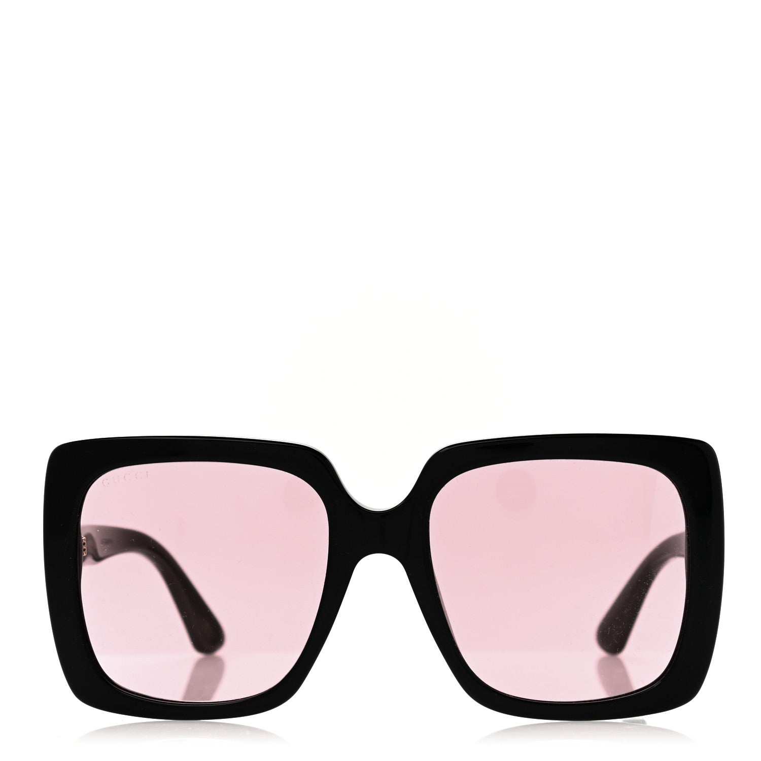 Gucci Crystal Square Frame GG Sunglasses GG0418S Black Pink 2 of 9