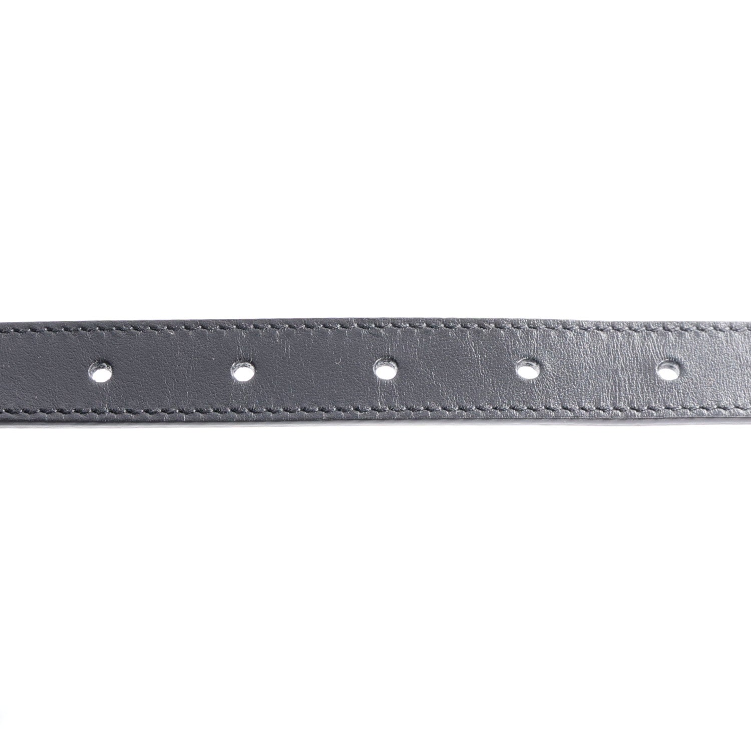 Gucci Plutone Calfskin Palladium Double G 20mm Belt 85 34 Black 3 of 5