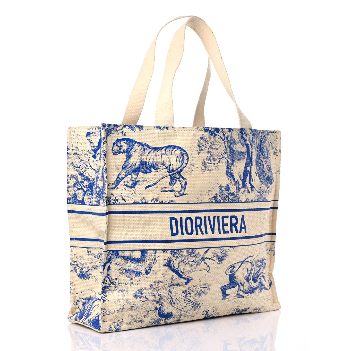 Straw Dioriviera Tote Beige