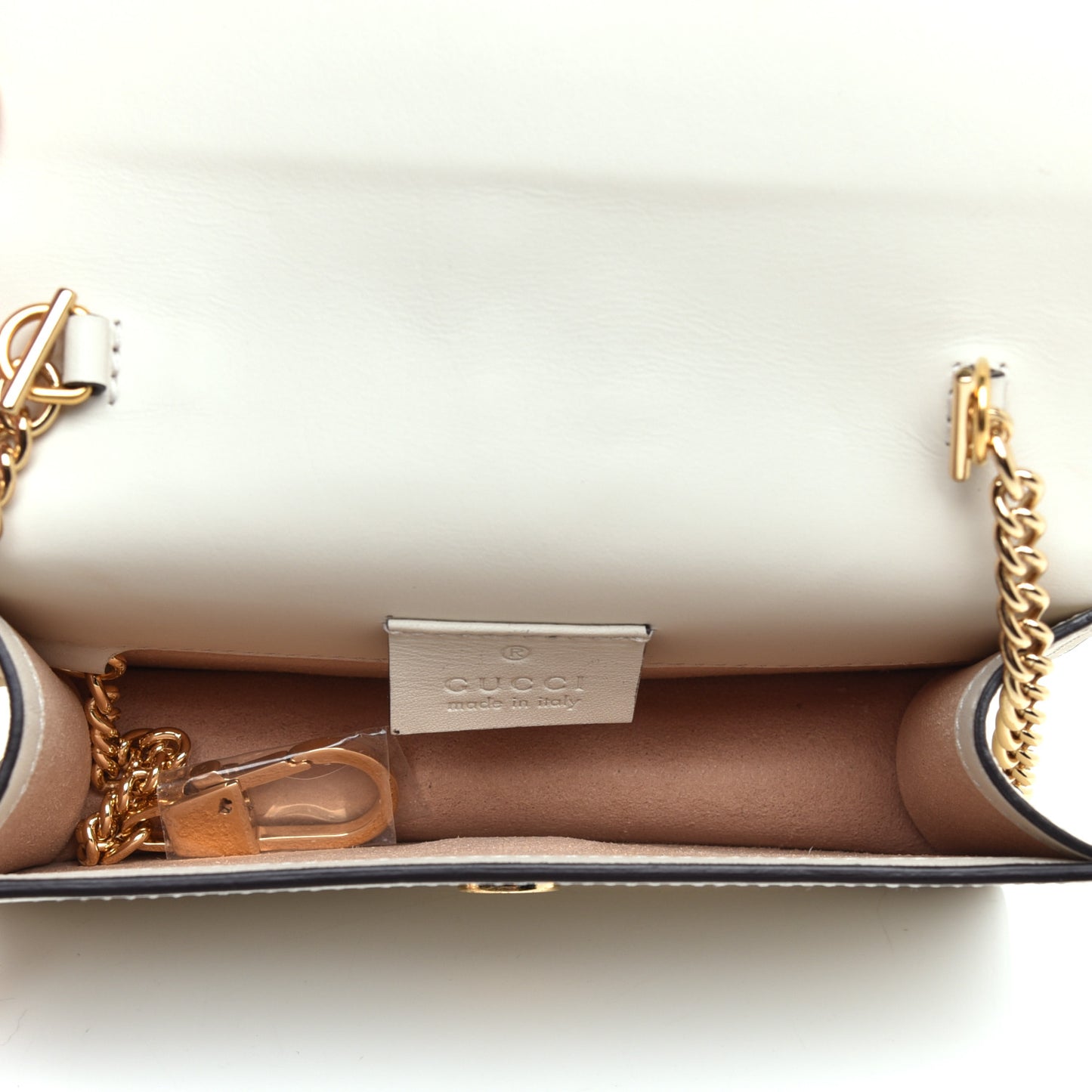 Calfskin Super Mini Sylvie Chain Shoulder Bag White