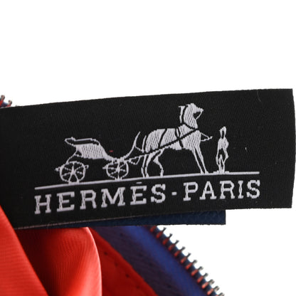 Hermes Silk Ex-Libris Les Parisiennes Silky Pocket Cosmetic Case Deep Bleu Bleuet 6 of 8