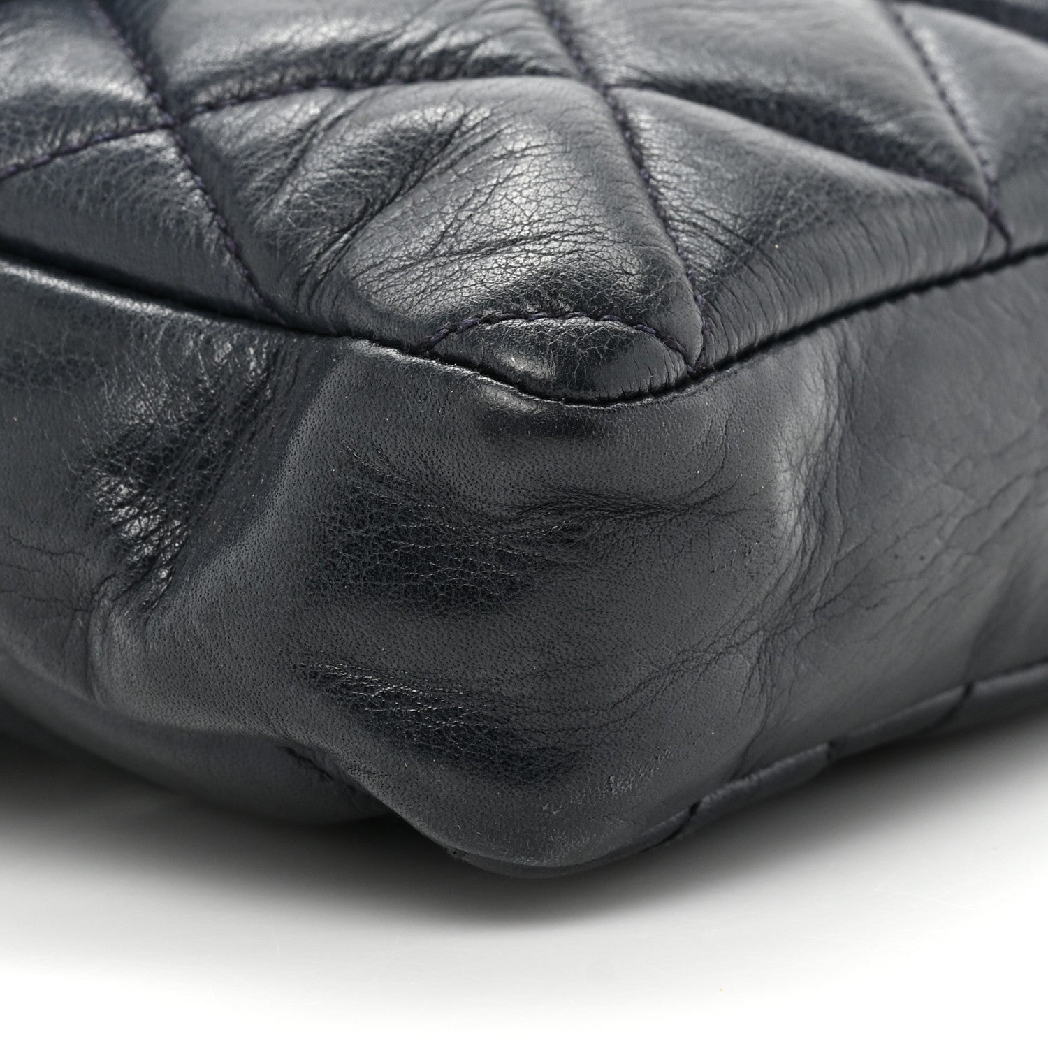Chanel Lambskin Quilted Flap Waist Belt Bag 70 28 Navy 11 of 17