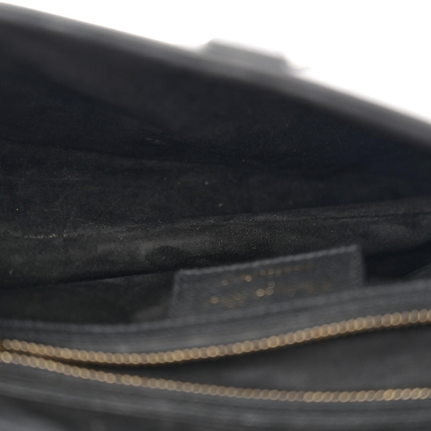 Grained Calfskin Saddle Bag Black