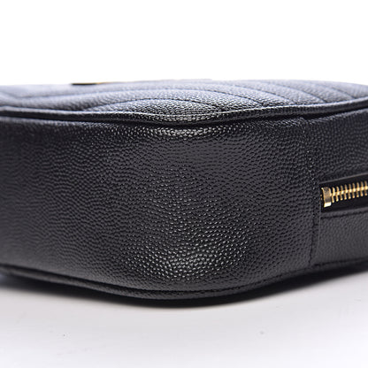 Saint Laurent Grain De Poudre Matelasse Monogram Mini Lou Camera Bag Black 10 of 12