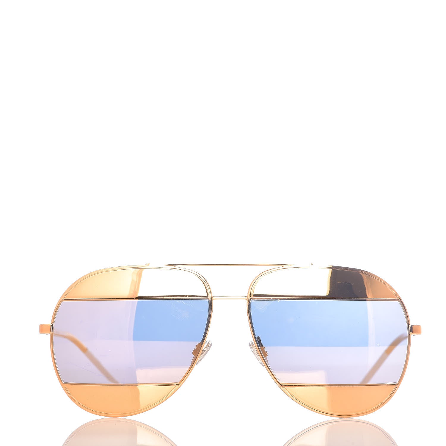 Christian Dior Split 1 Aviator Sunglasses Gold 2 of 7