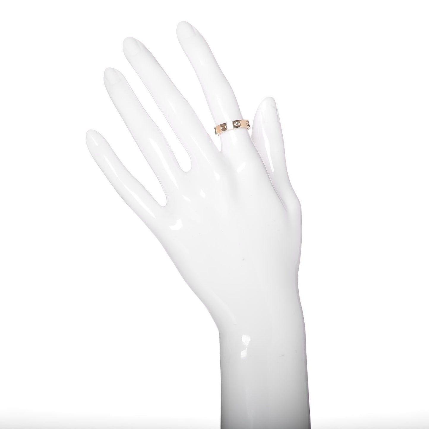 18K Yellow Gold Diamond 4mm LOVE Wedding Band Ring 49 4.75
