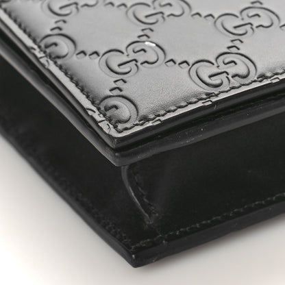 Gucci Guccissima Signature Bowy Chain Wallet Black 7 of 13