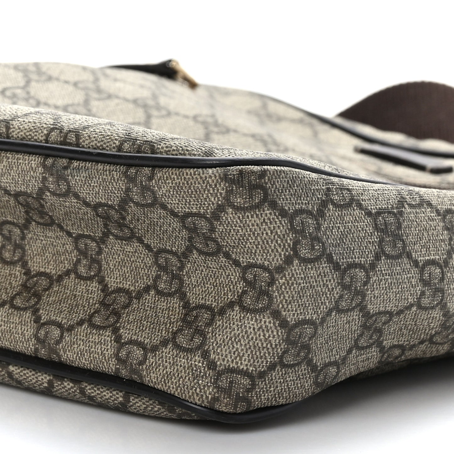 GG Plus Monogram Selleria Calfskin Medium Messenger Bag Beige Ebony Cocoa Dark Chocolate