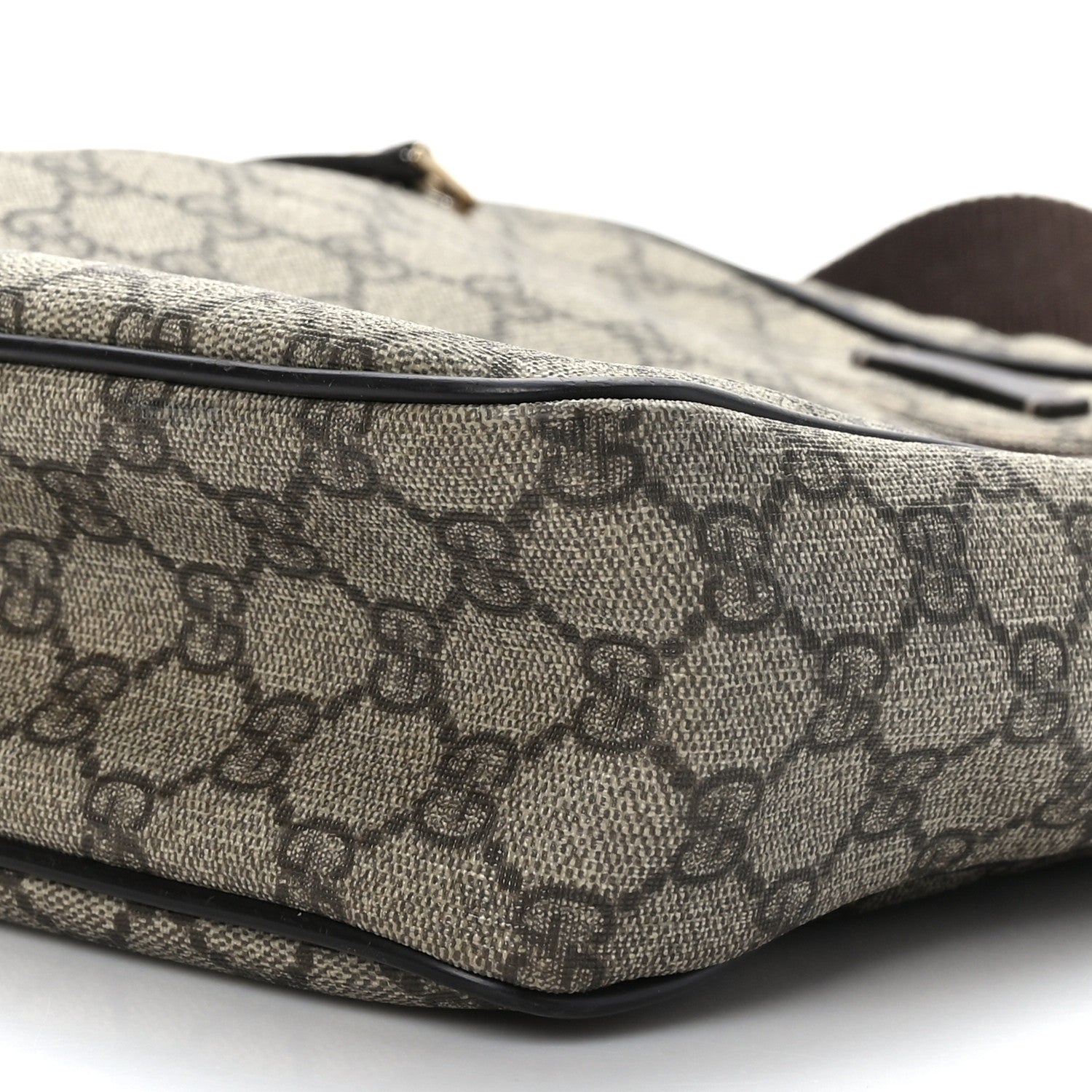 Gucci GG Plus Monogram Selleria Calfskin Medium Messenger Bag Beige Ebony Cocoa Dark Chocolate 9 of 11