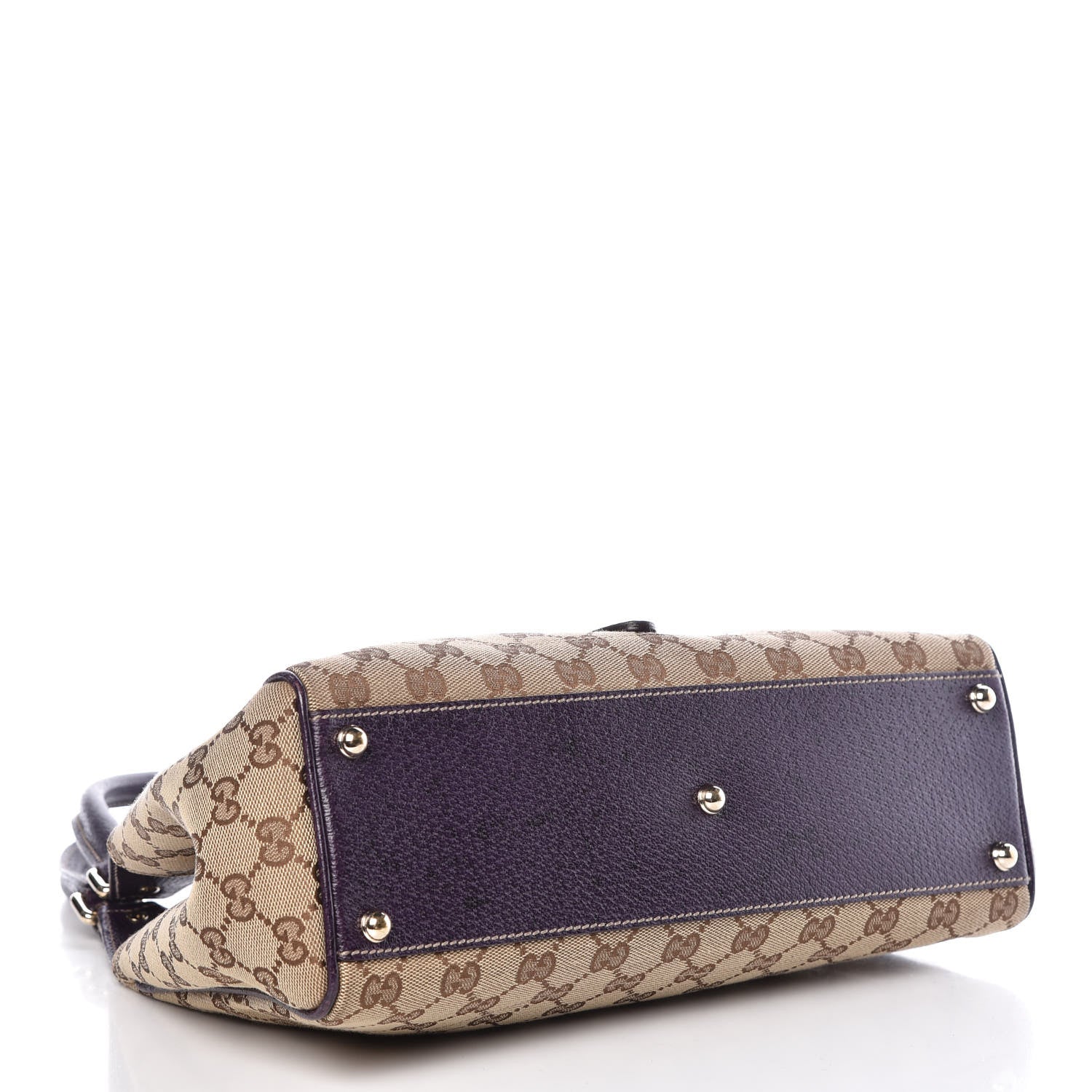 Gucci Monogram Calfskin Bardot Tote Purple 4 of 9