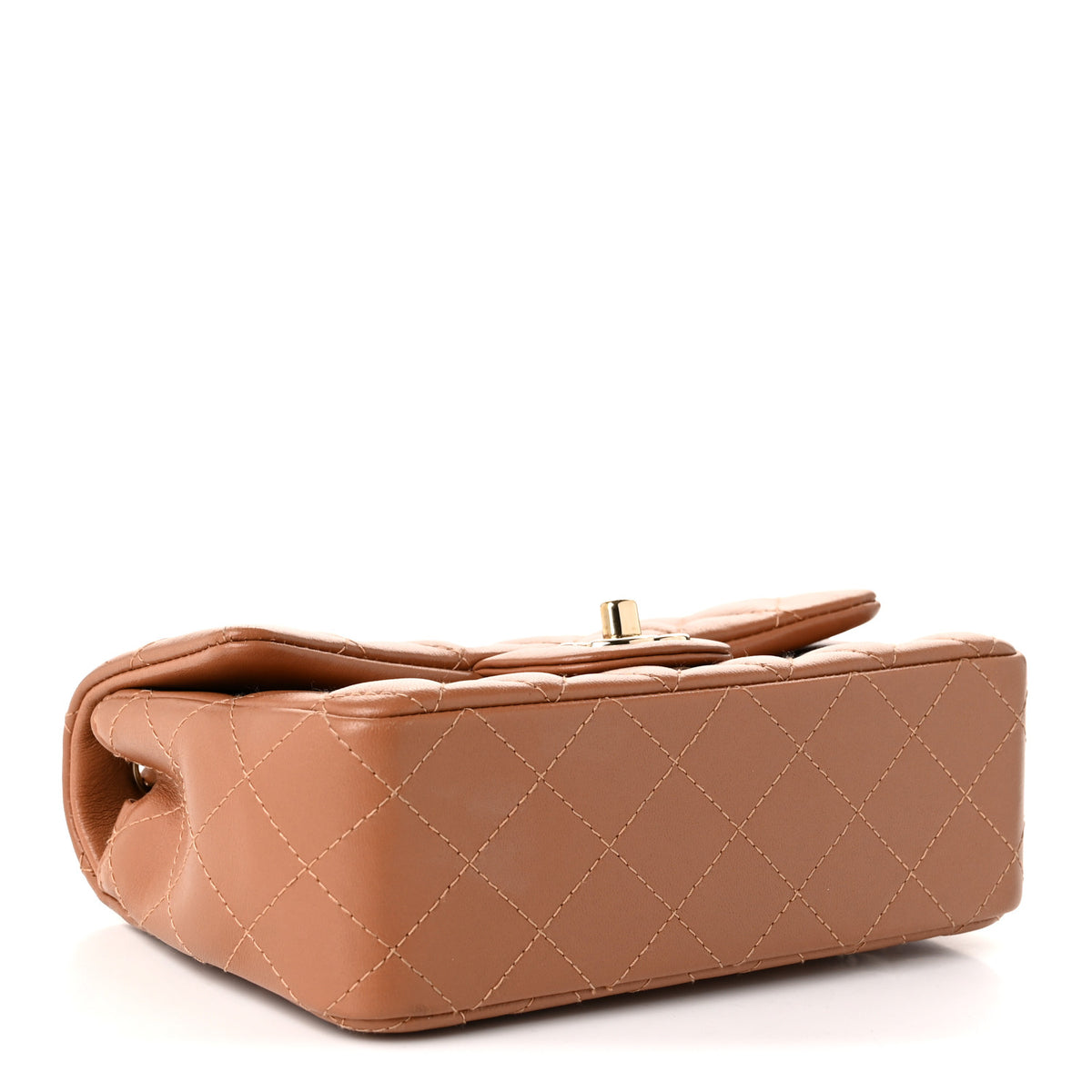 Chanel Lambskin Quilted Mini Rectangular Flap Brown 4 of 11