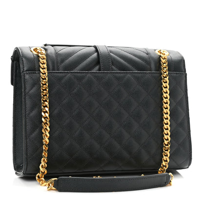Saint Laurent Grain De Poudre Textured Mixed Matelasse Triquilt Medium Monogram Satchel Dark Tea 3 of 10