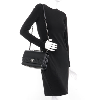 Chanel Calfskin Small Tramezzo Flap Black 2 of 8