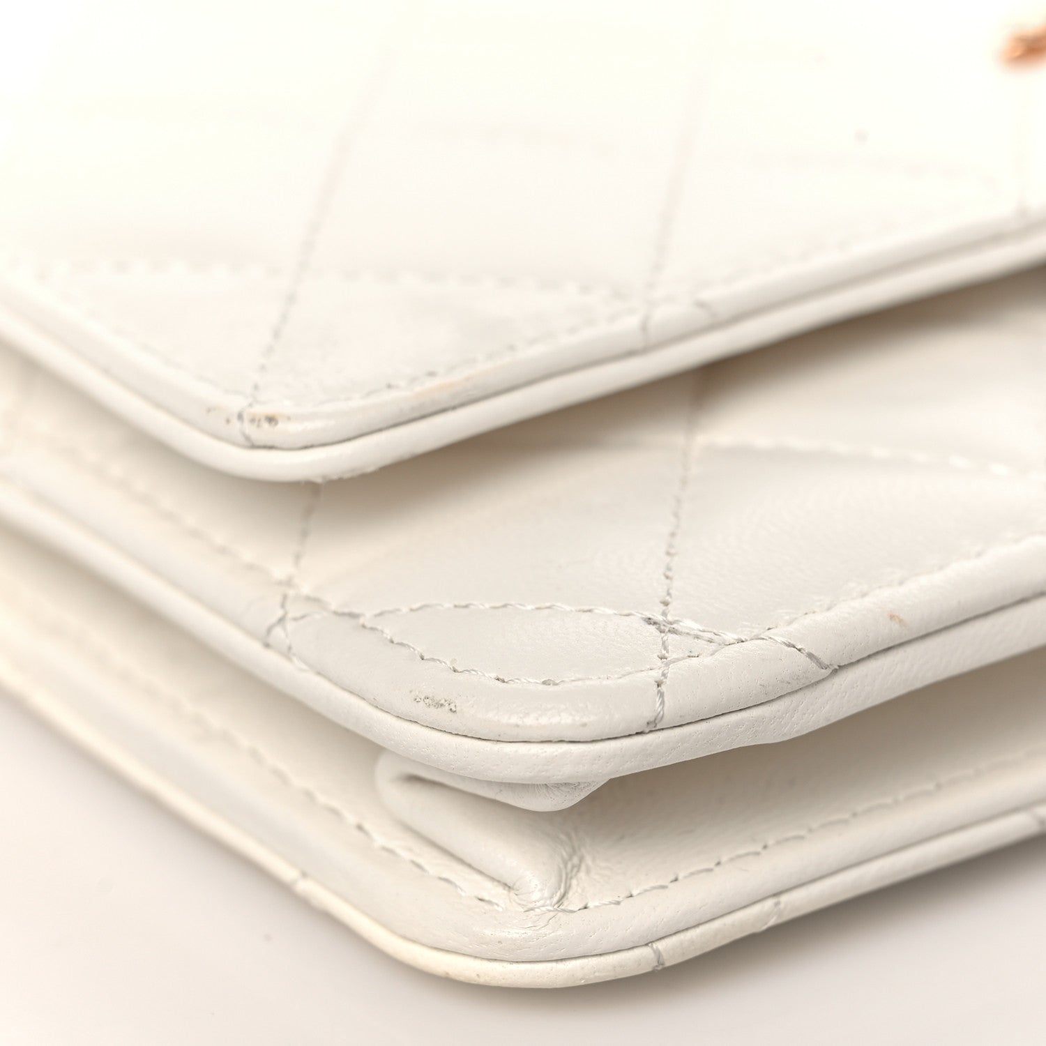 Chanel Lambskin Quilted Trendy CC Wallet On Chain WOC White 9 of 12