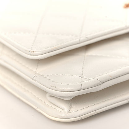Chanel Lambskin Quilted Trendy CC Wallet On Chain WOC White 9 of 12