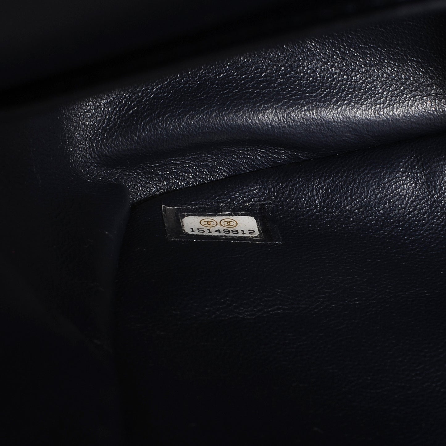 Caviar Jumbo Double Flap Navy Blue