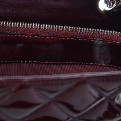 Chanel Patent Quilted Grand Shopping Tote GST Dark Bordeaux 10 of 17