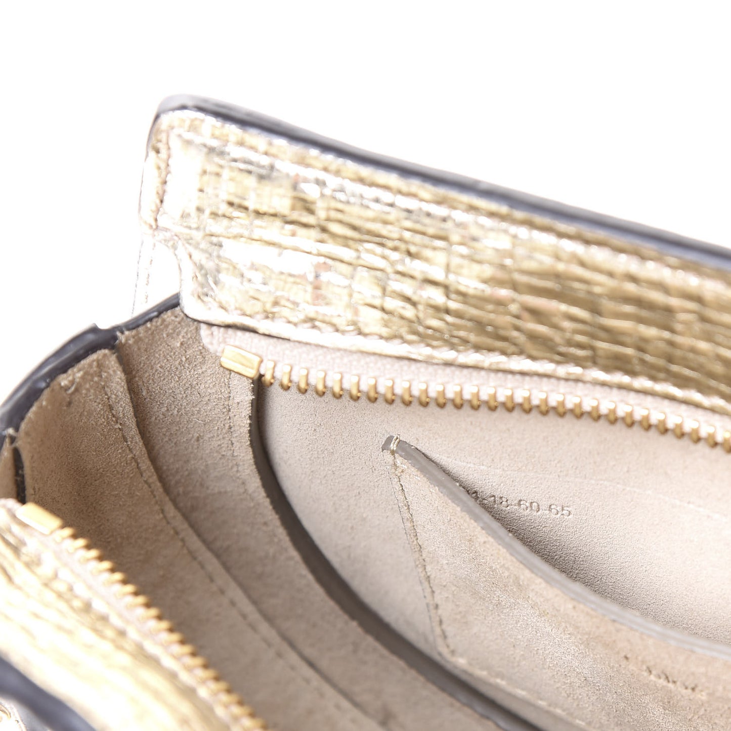Metallic Calfskin Lambskin Suede Mini Pixie Signature Belt Bag Gold