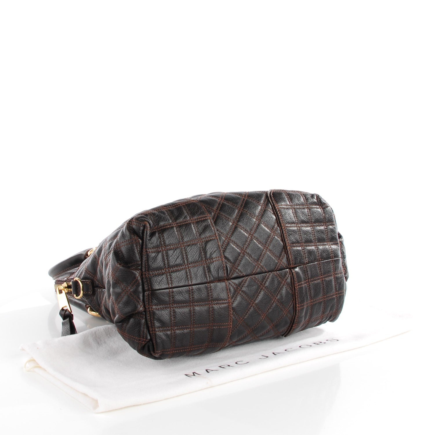 Marc Jacobs Lacquered Goatskin Quilting Class Satchel Truffle 4 of 10