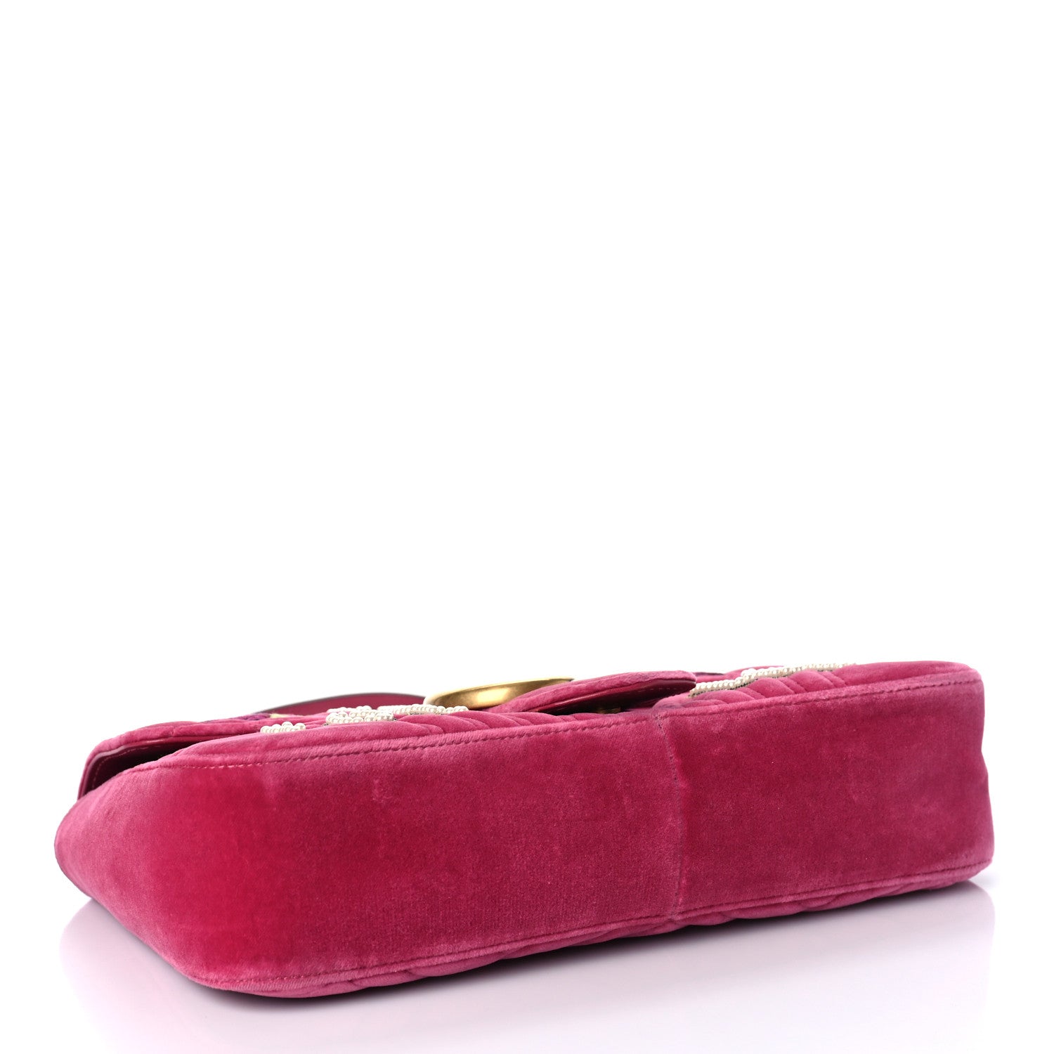 Gucci Velvet Matelasse Blind for Love Embroidered Medium GG Marmont Shoulder Bag Light Raspberry Rose Multicolor 4 of 12