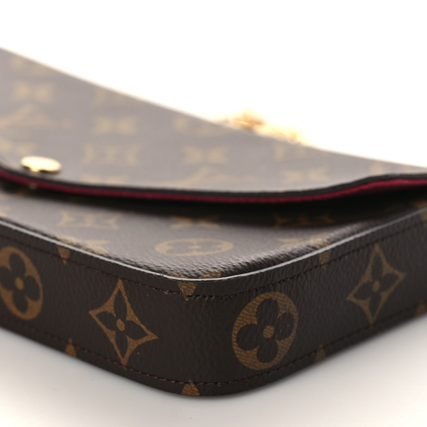 Louis Vuitton Monogram Pochette Felicie Chain Wallet Fuchsia 10 of 11