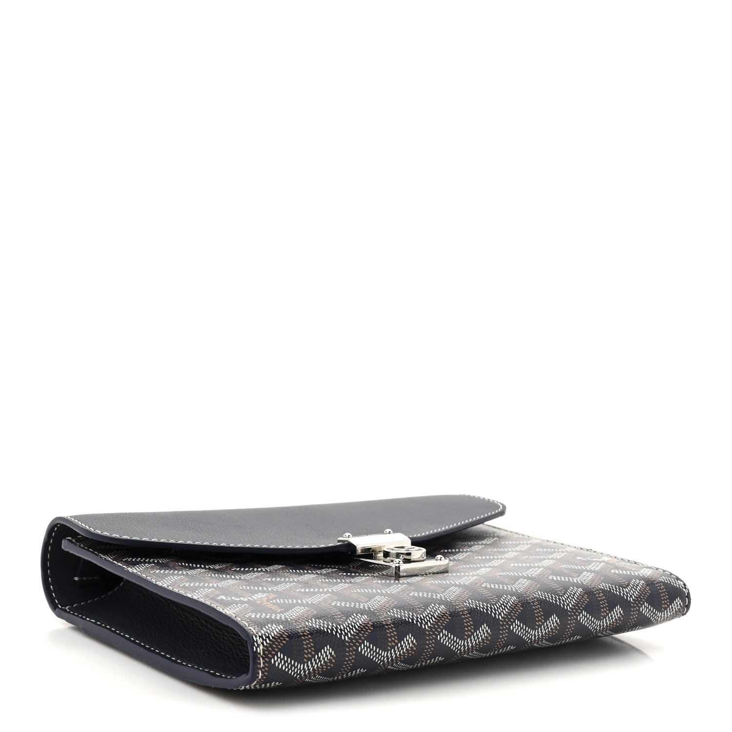 Goyard Goyardine Calfskin Chypre Wallet Pouch Navy 4 of 10