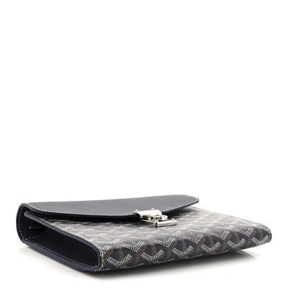 Goyard Goyardine Calfskin Chypre Wallet Pouch Navy 4 of 10