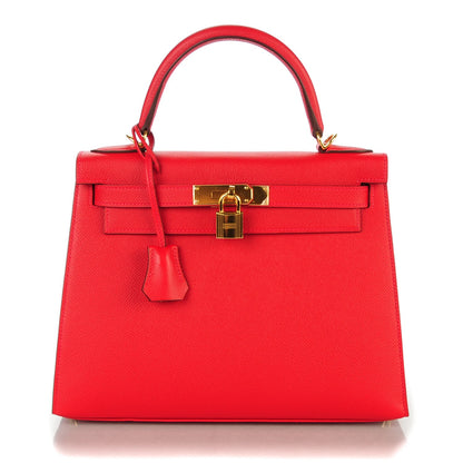 Hermes Epsom Kelly Sellier 28 Rouge Casaque 1 of 24
