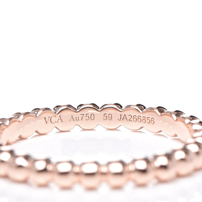 Van Cleef & Arpels 18K Rose Gold Medium Perlee Ring 59 8.75 4 of 5