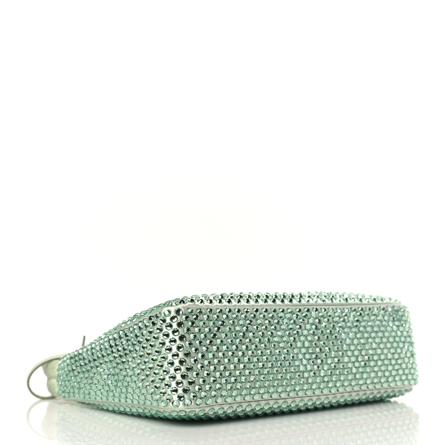 Prada Satin Crystal Mini Re-Edition 2000 Bag Acqua 4 of 10