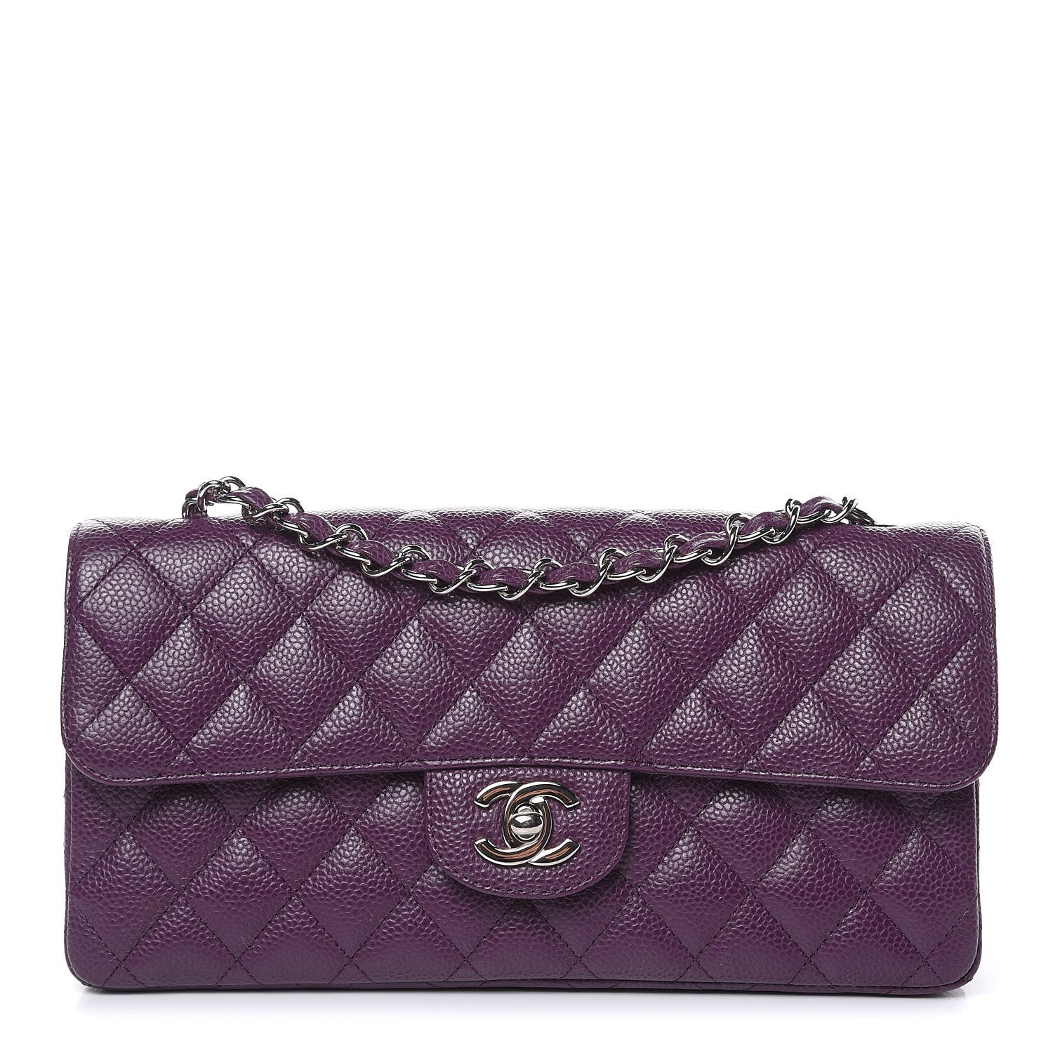 Chanel Caviar Quilted East West Flap Purple 1 of 12