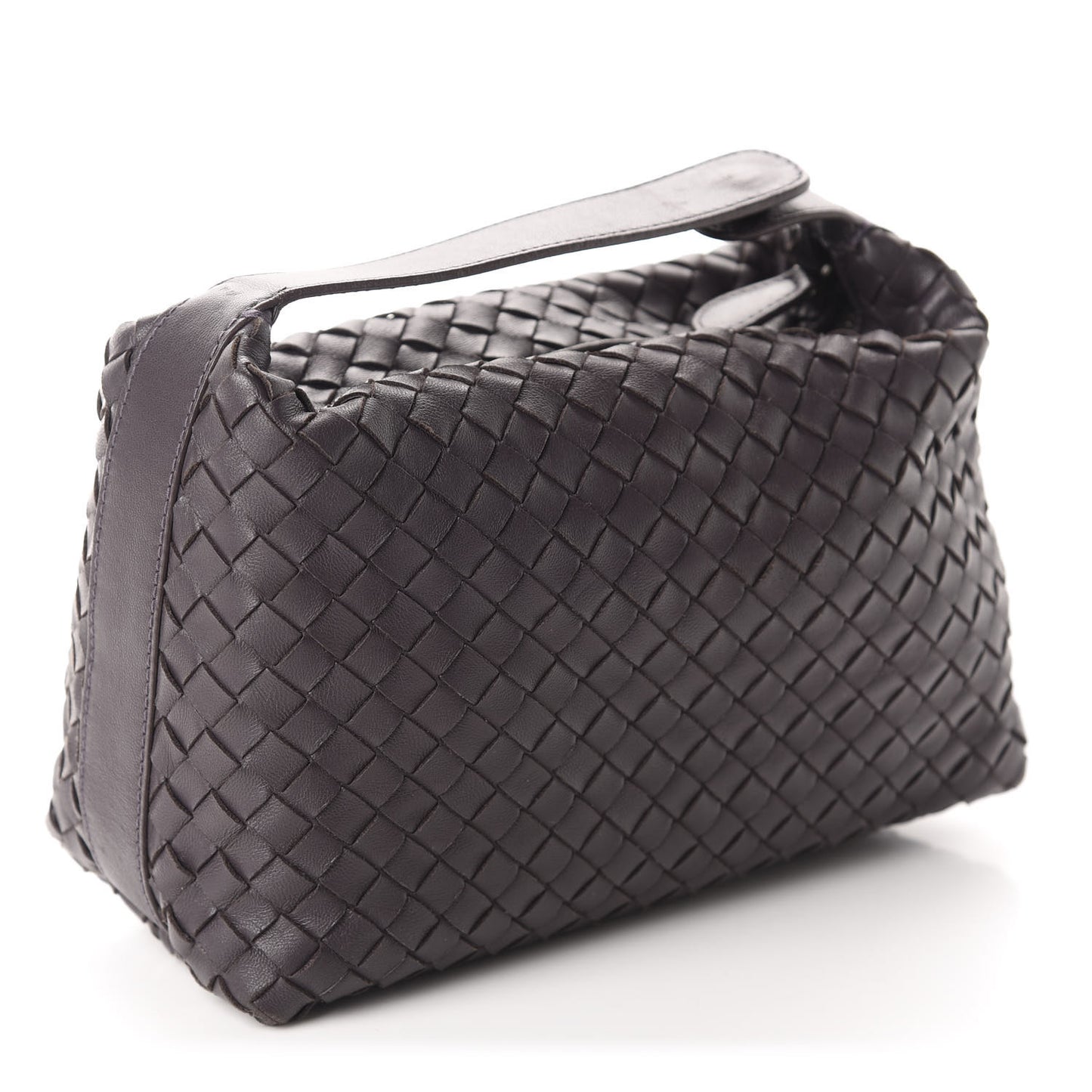 Nappa Intrecciato Large Cosmetic Case Ebano