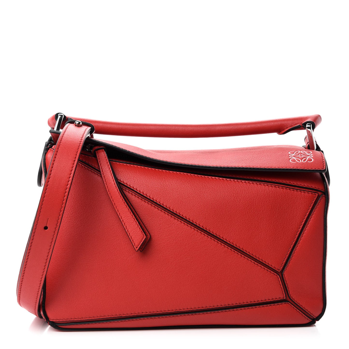 Calfskin Small Puzzle Bag Scarlet