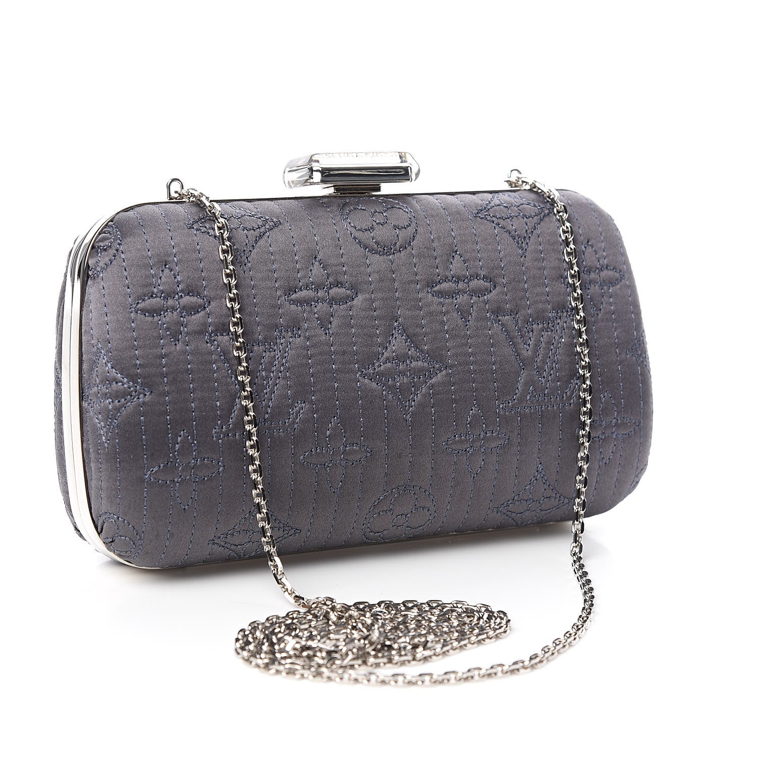 Louis Vuitton Monogram Motard Minaudiere Clutch Grey 3 of 13