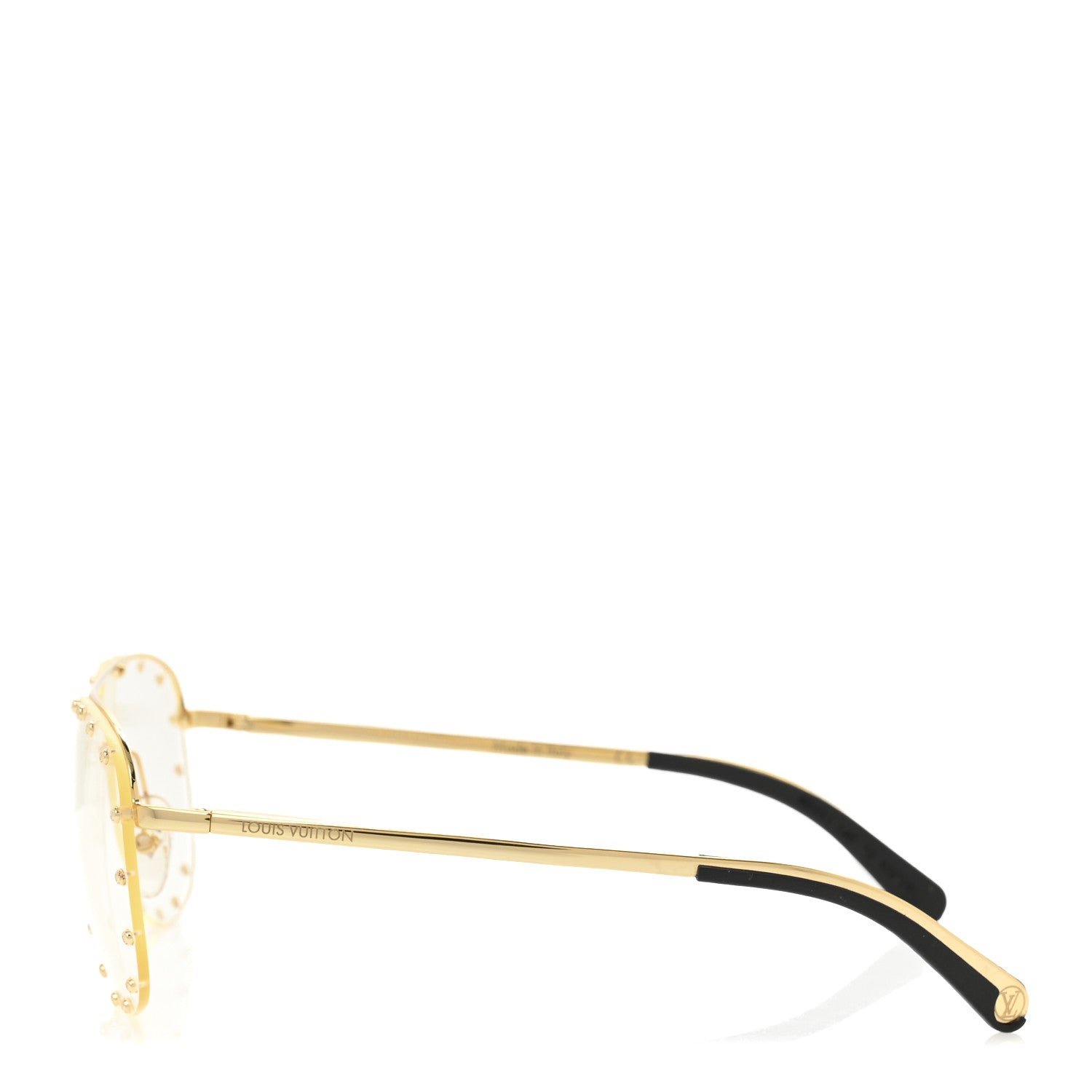 Louis Vuitton Metal The Party Aviator Anti Blue Sunglasses Z0997W Gold 3 of 10