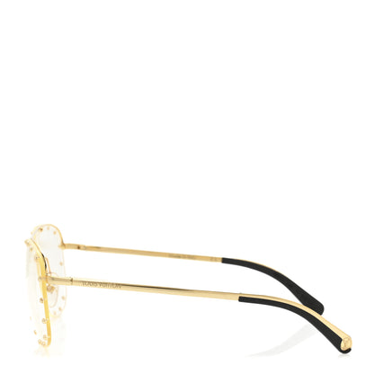 Louis Vuitton Metal The Party Aviator Anti Blue Sunglasses Z0997W Gold 3 of 10