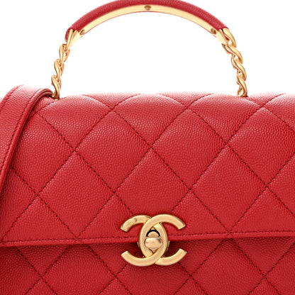 Chanel Caviar Quilted Small Carry Me Top Handle Flap Red 8 of 10