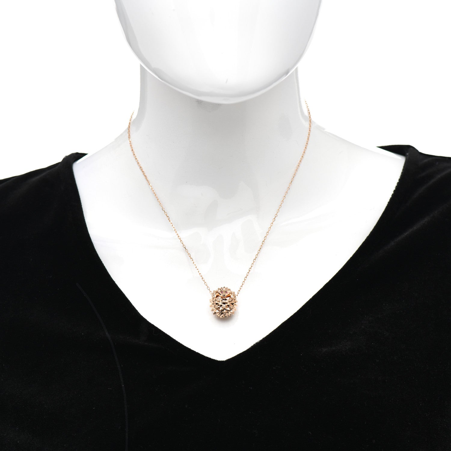 Boucheron 18K Pink Gold Ruby Hans The Hedgehog Pendant Necklace 2 of 4