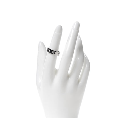 Cartier 18K White Gold 3 Diamond 5.5mm LOVE Ring 51 5.75 2 of 4