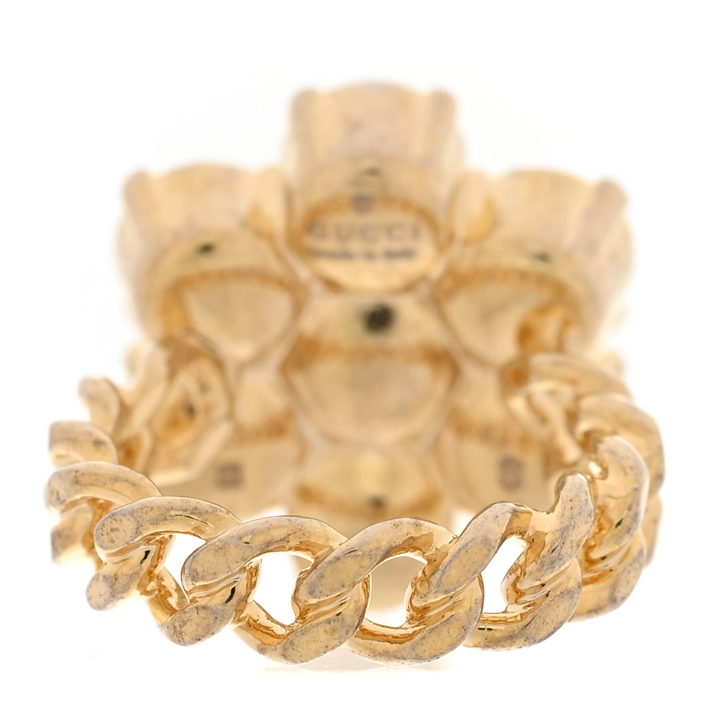 Metal Pearl Double G Ring S 52 6 Gold