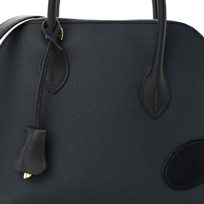 Hermes Epsom Tri-Color En Desordre 1923 Bolide 25 Bleu Indigo Caban 8 of 11