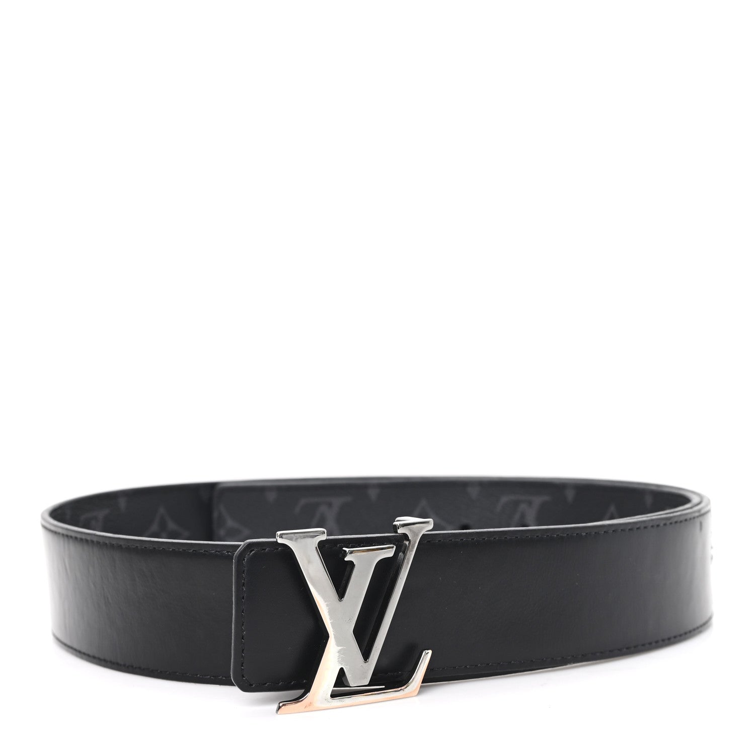 Louis Vuitton Monogram Eclipse Taigarama 40mm LV Initiales Reversible Belt 95 38 95 38 Black 2 of 7