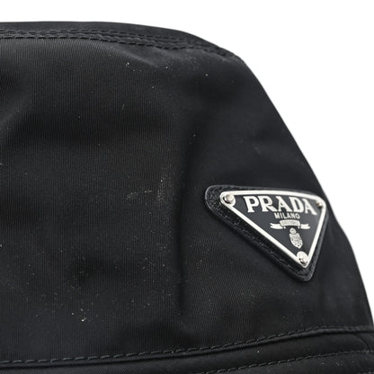 Prada Re-Nylon Metal Triangle Logo Womens Bucket Hat XXL Black 10 of 10