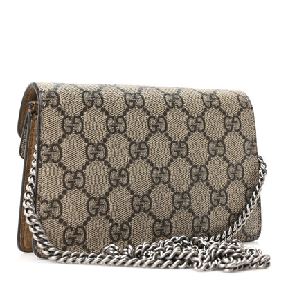 Gucci GG Supreme Monogram Super Mini Dionysus Shoulder Bag Taupe 3 of 11