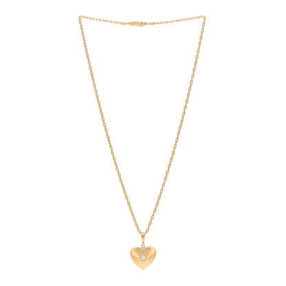 Buccellati 18K Yellow White Gold Diamond Macri Heart Necklace 3 of 4