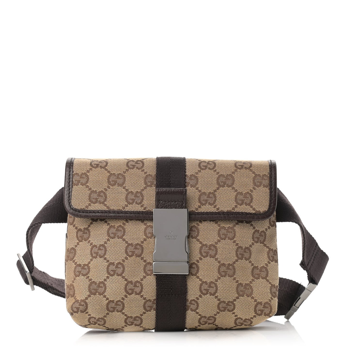 Monogram Waist Pouch Bag Dark Brown
