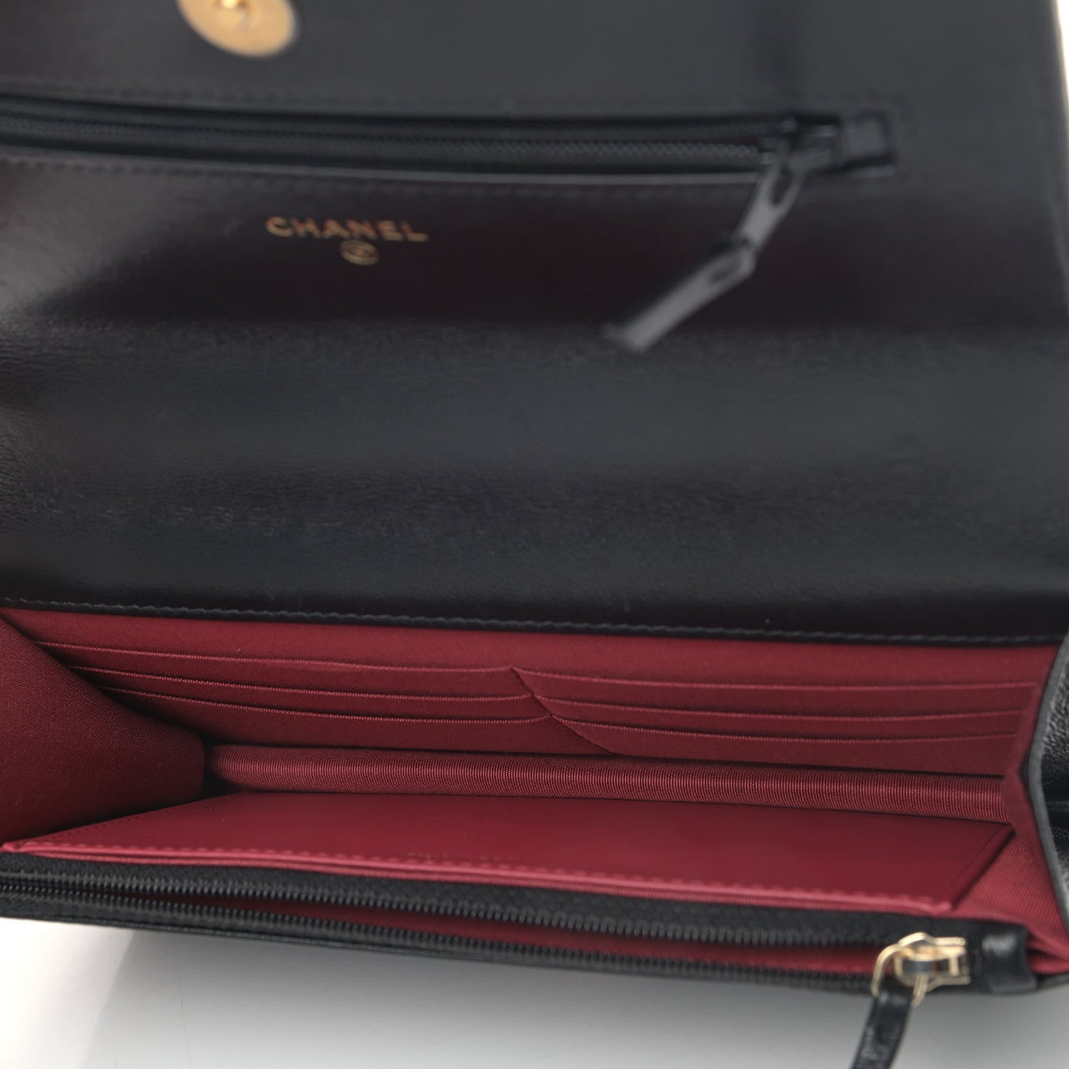 Chanel Goatskin Quilted Chanel 19 Wallet On Chain WOC Black 4 of 11